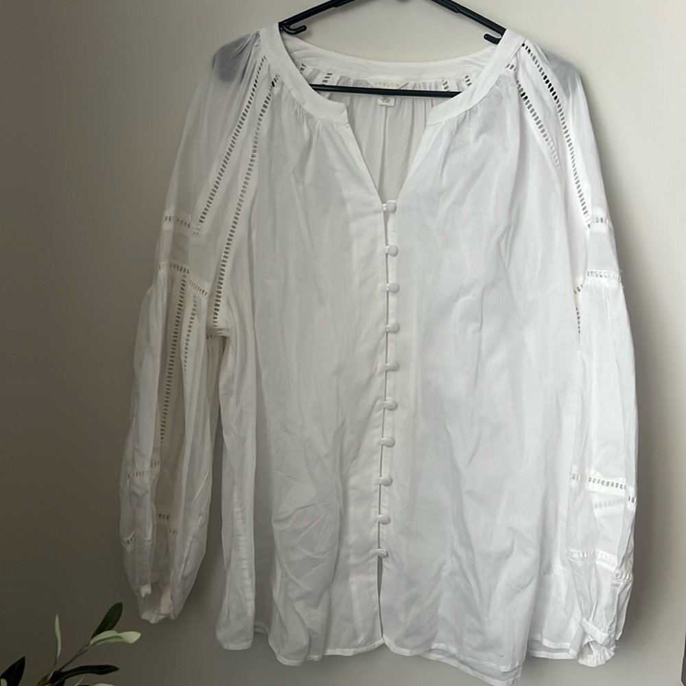 Caslon Split Neck Blouse - image 1